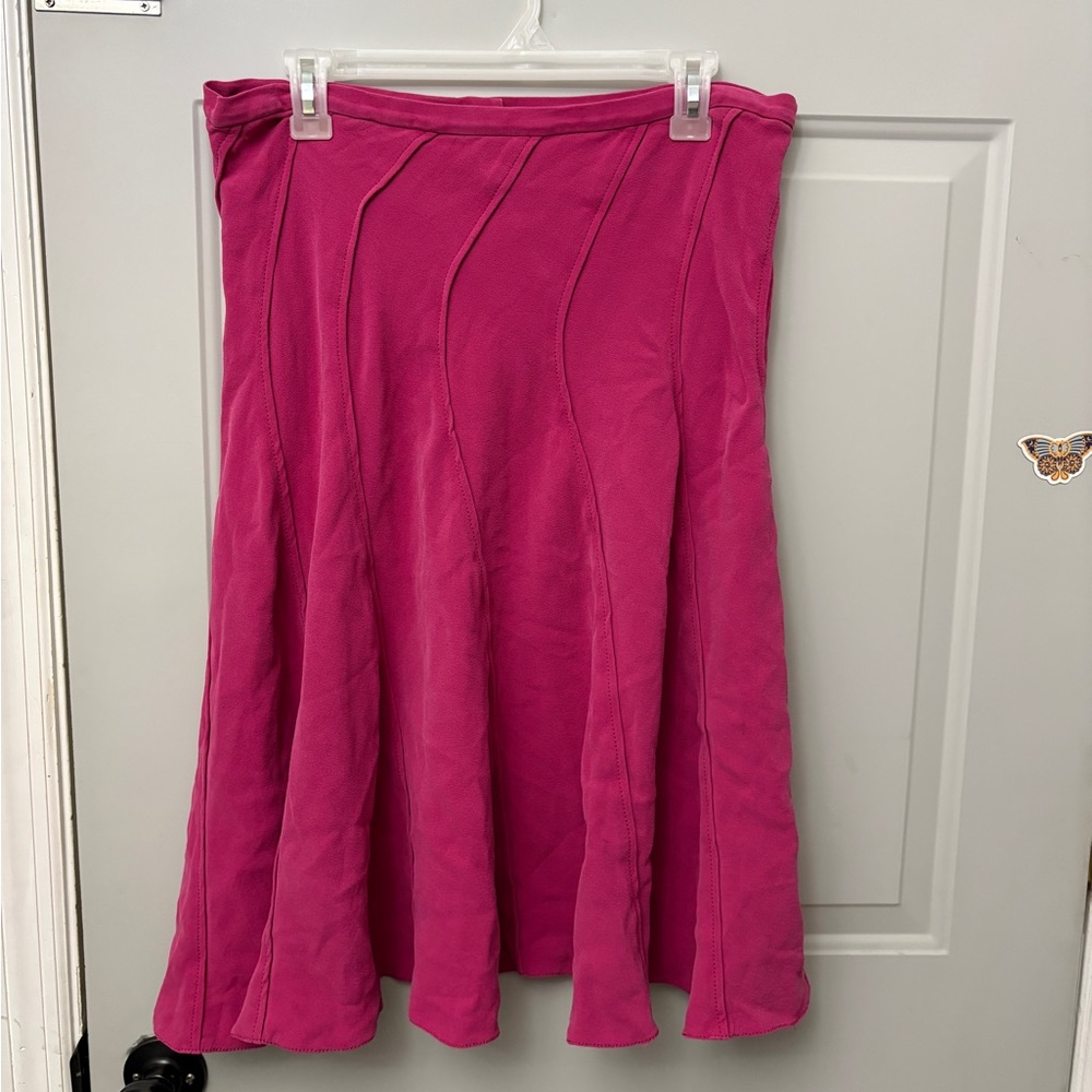Doncaster Vibrant Pink A-Line Silk Blend Skirt